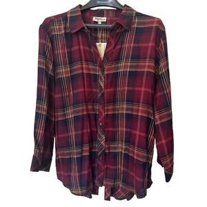 NWT Hester & Orchard Plaid Button Down Size XL